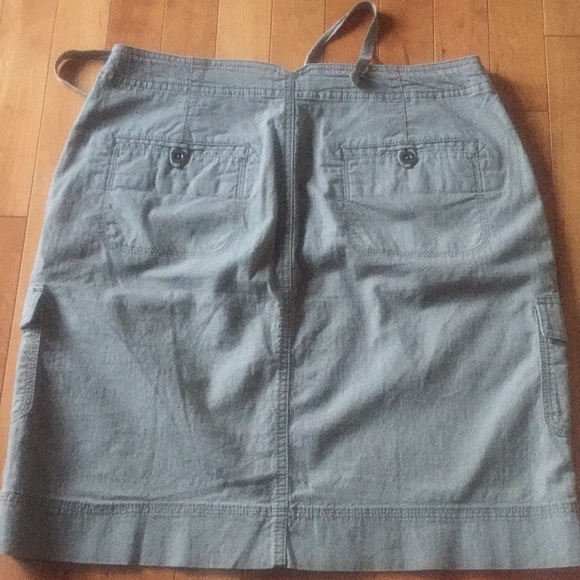 LL Bean Green Cargo Skirt 4 - Picture 3 of 5